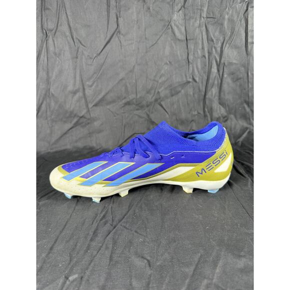 Adidas Messi Soccer Shoes Mens Size 12 Blue Gold Cleats FG 2023 Football Boots - Picture 3 of 10